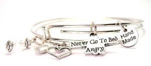 Never Go To Bed Angry Expandable Bangle Bracelet Set