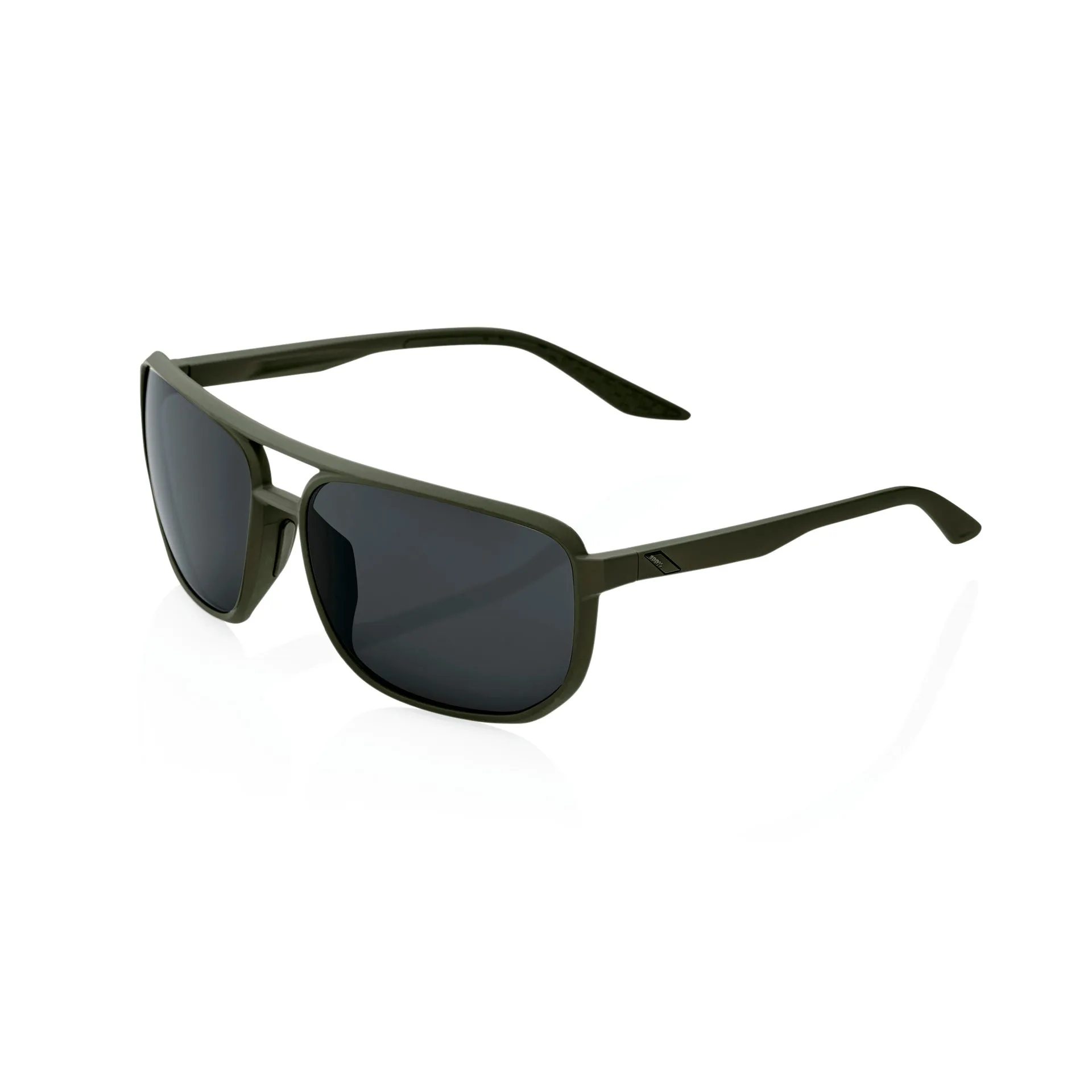 100% KONNOR Sunglasses - Soft Tact Army Green - Smoke