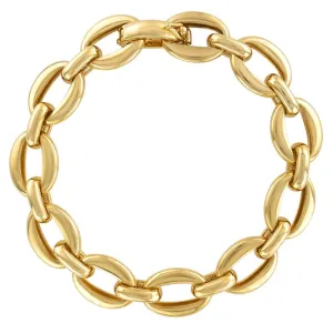 14k Gold Oval Links Bracelet