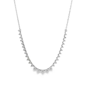 14K White Gold Diamond Necklace