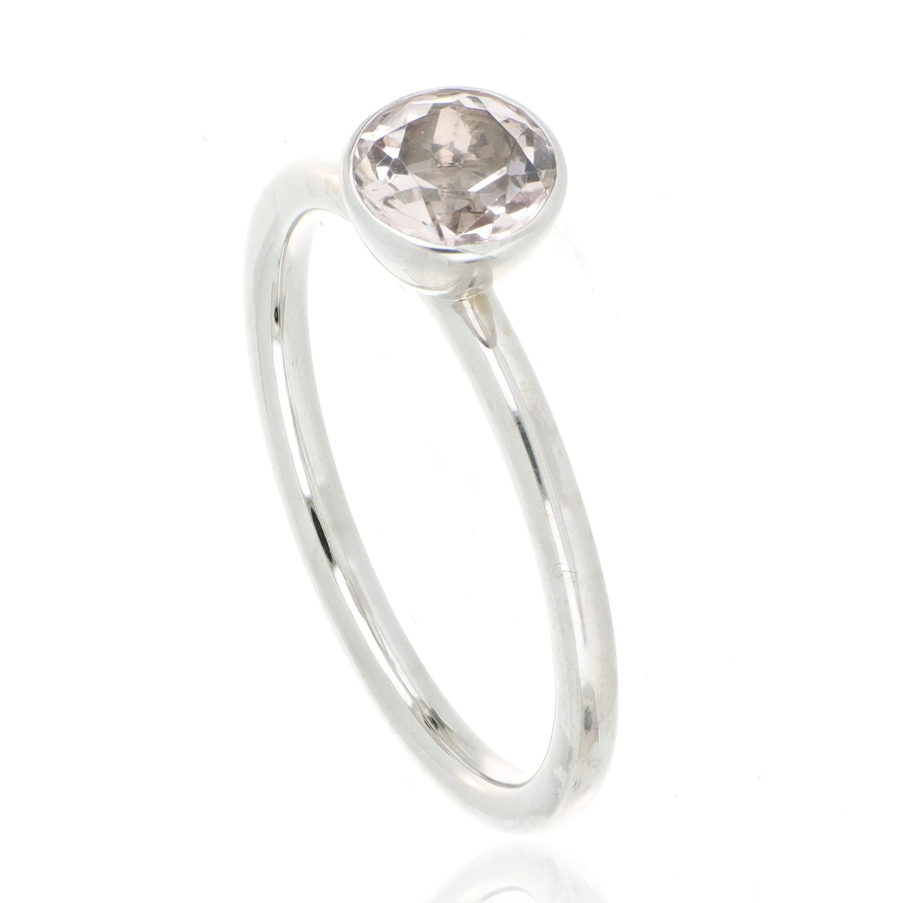 14k White Gold Morganite Yum Drop Ring