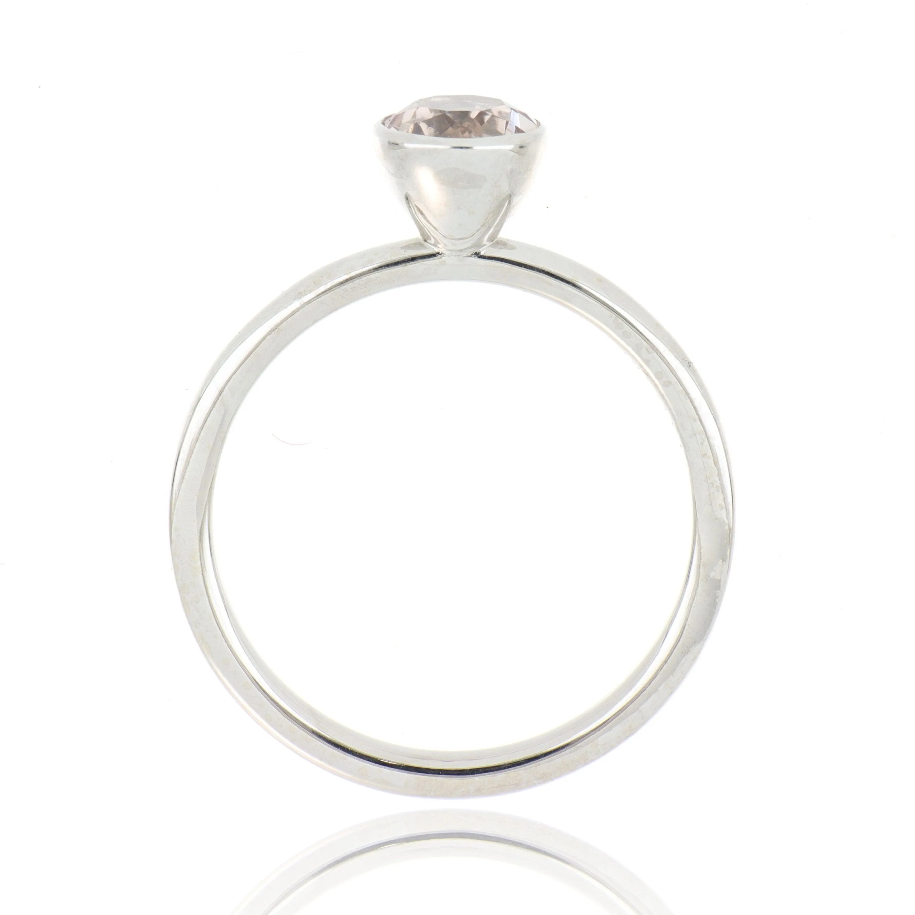 14k White Gold Morganite Yum Drop Ring