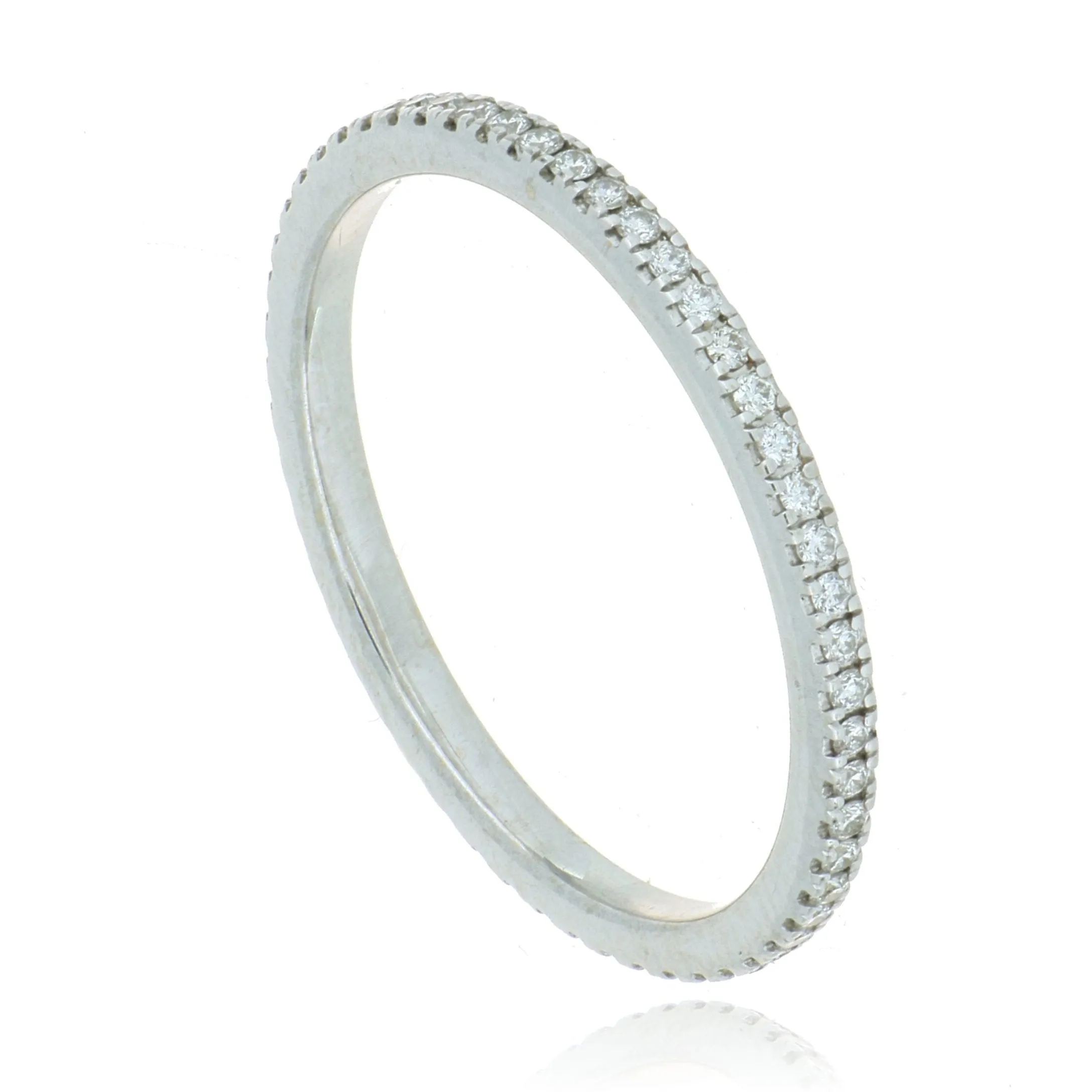 18k White Gold Diamond Eternity Wedding Band