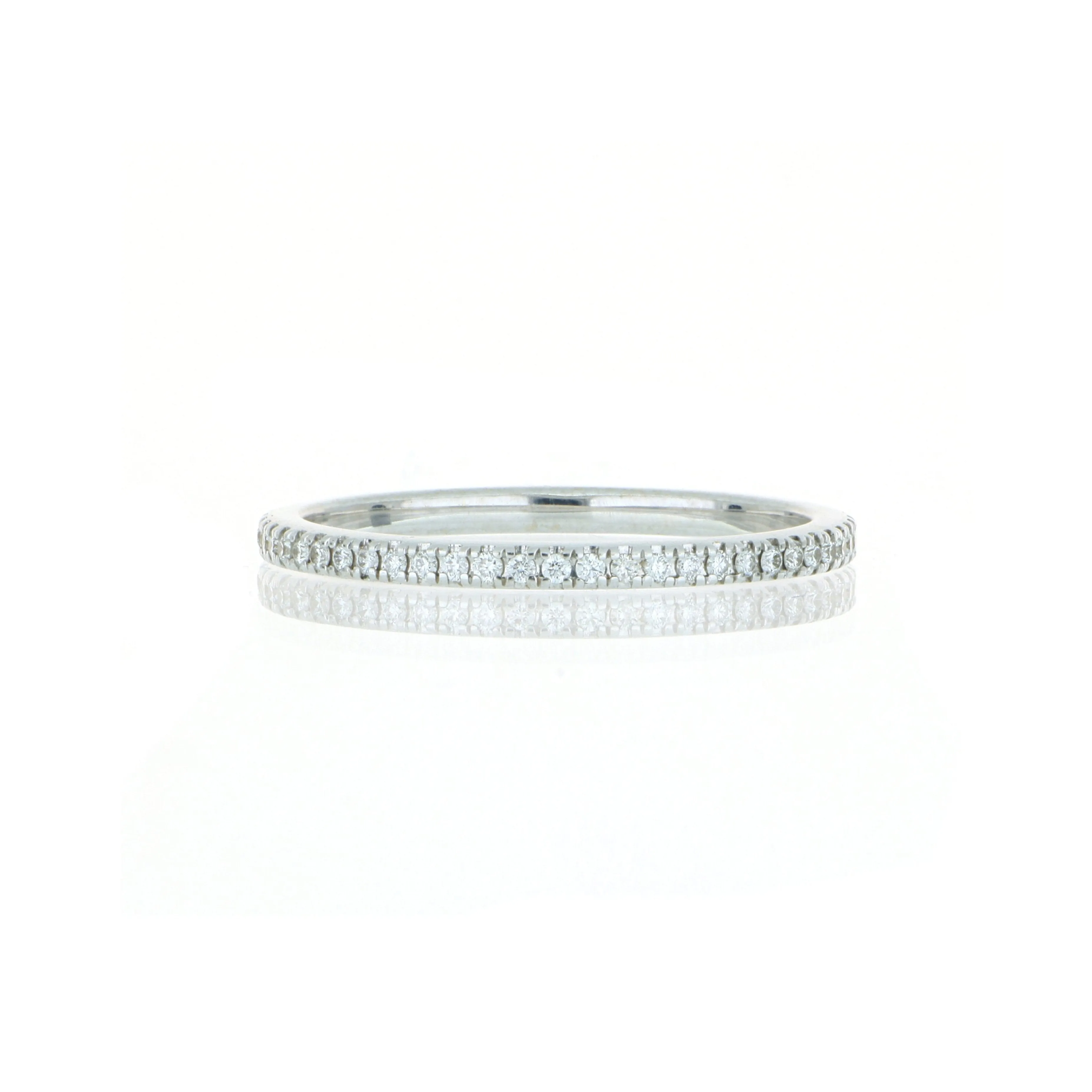 18k White Gold Diamond Eternity Wedding Band