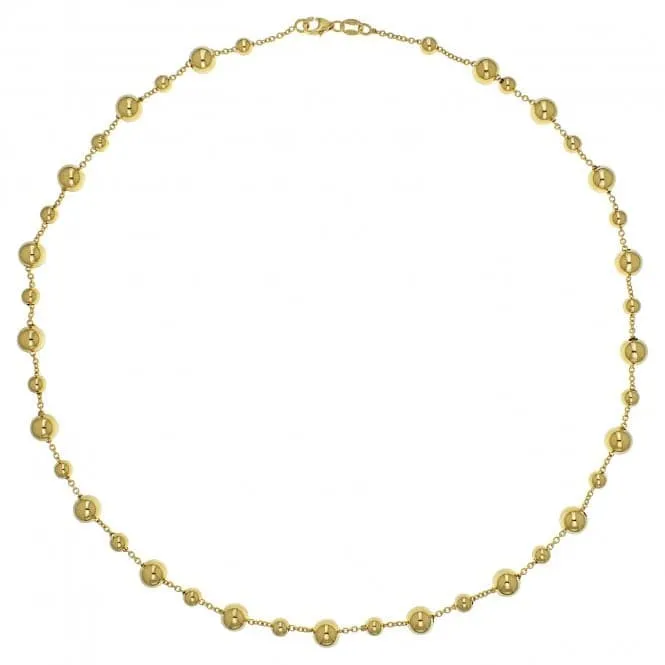 9ct Yellow Gold Beaded Necklet NK098