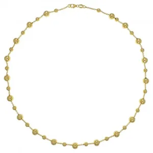 9ct Yellow Gold Beaded Necklet NK098