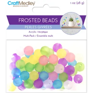 Acrylic Beads: Multi-Packs, B - Round Frosted, 28g, 10mm