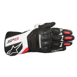 Alpinestars SP-8 v2 Motorcycle Gloves Black White & Red