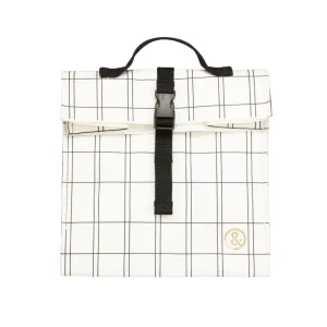 &Again Paper Cooler Lunch Bag - Grid