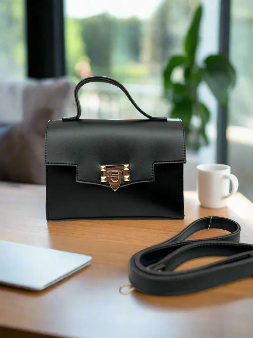 Aurum Chic Crossbody Bag “Jet Black