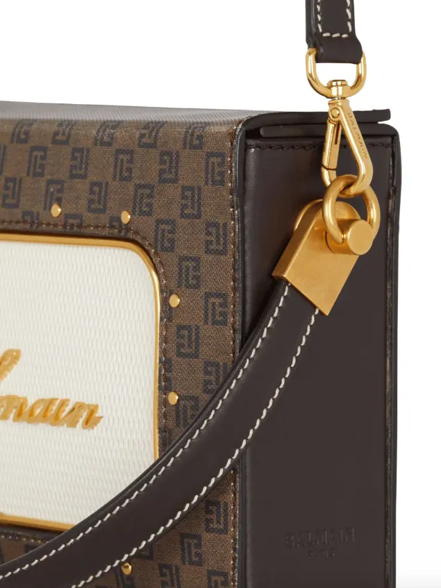 Balmain Radio monogram signature bag