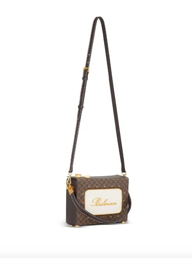 Balmain Radio monogram signature bag