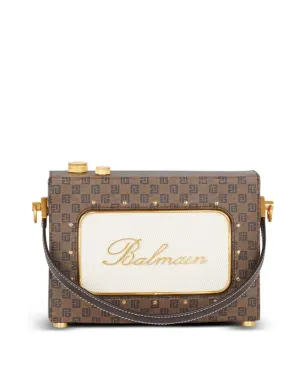 Balmain Radio monogram signature bag