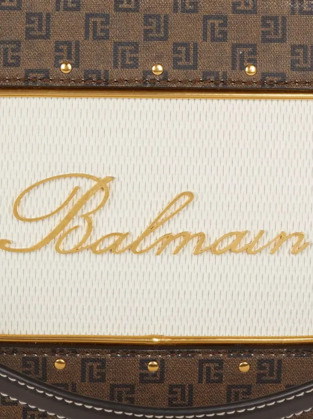 Balmain Radio monogram signature bag