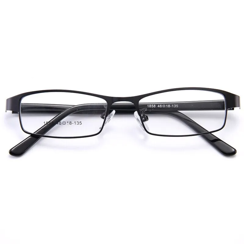 Bclear Men's Full Rim Small Rectangle Alloy Acetate Frame Eyeglasses My1858