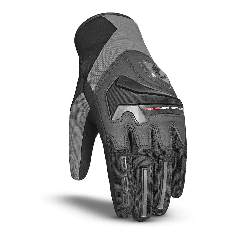 BELA Star Motorcycle Gloves Dark Grey Black