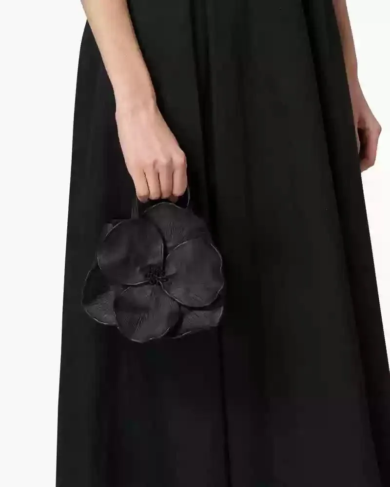 Belle Floral Handbag in Black