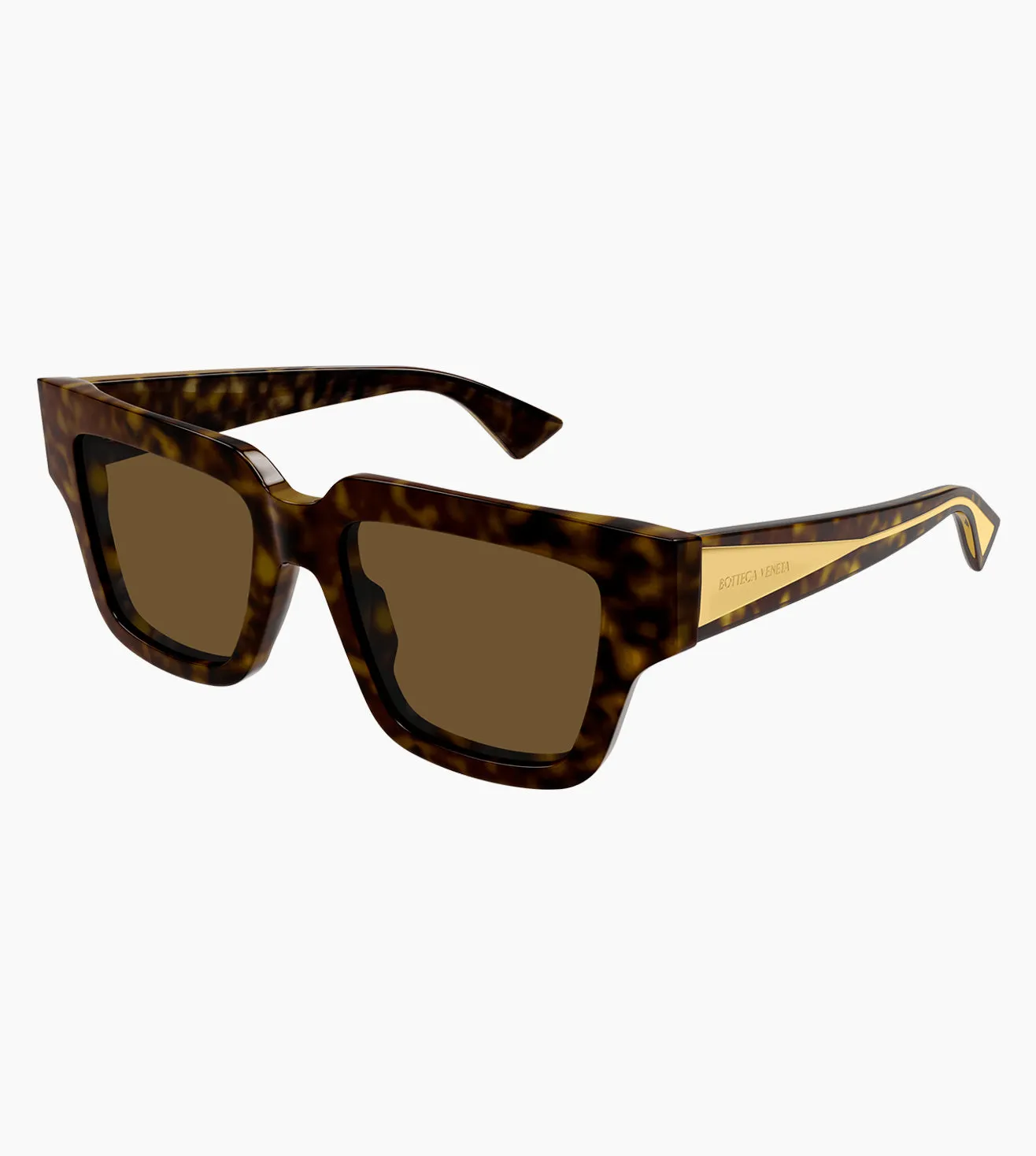 Bottega Veneta New Classic Women's Brown Rectangular Sunglasses