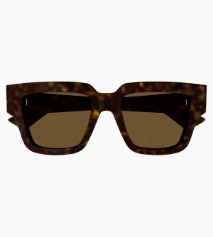 Bottega Veneta New Classic Women's Brown Rectangular Sunglasses