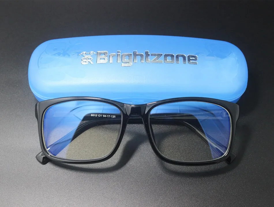 Brightzone Men's Full Rim Square Tr 90 Eyeglasses Cr39