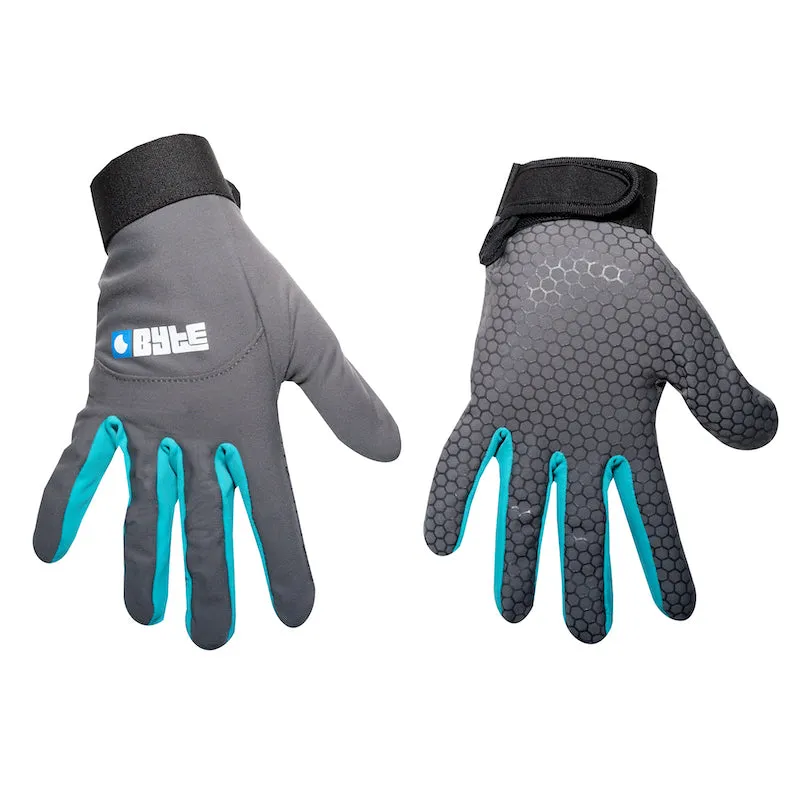 BYTE SKIN GLOVES GREY TEAL