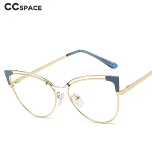 CCspace Full Rim Cat Eye Alloy Frame Eyeglasses 48297