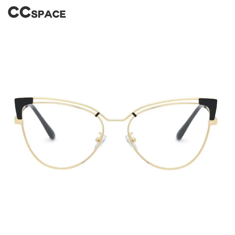 CCspace Full Rim Cat Eye Alloy Frame Eyeglasses 48297