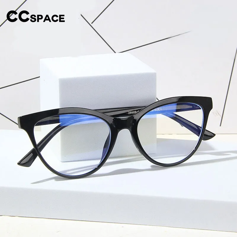 CCspace Unisex Full Rim Cat Eye Tr 90 Titanium Eyeglasses 55437