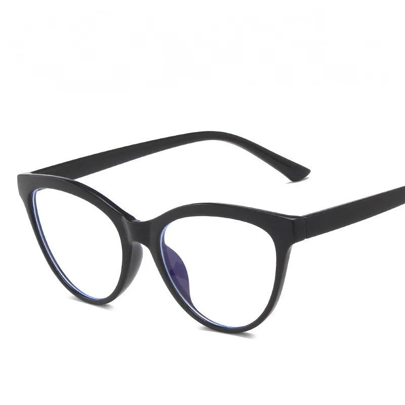 CCspace Unisex Full Rim Cat Eye Tr 90 Titanium Eyeglasses 55437