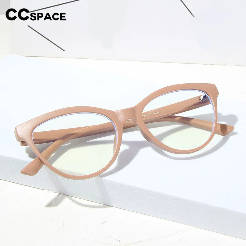 CCspace Unisex Full Rim Cat Eye Tr 90 Titanium Eyeglasses 55437