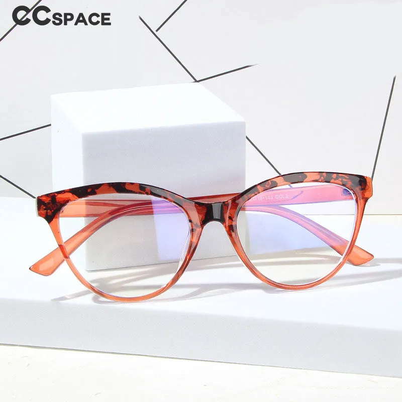 CCspace Unisex Full Rim Cat Eye Tr 90 Titanium Eyeglasses 55437