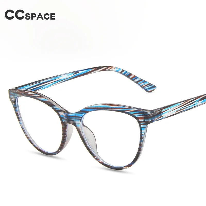 CCspace Unisex Full Rim Cat Eye Tr 90 Titanium Eyeglasses 55437