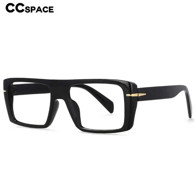 CCspace Unisex Full Rim Oversized Rectangle Resin Frame Eyeglasses 54434