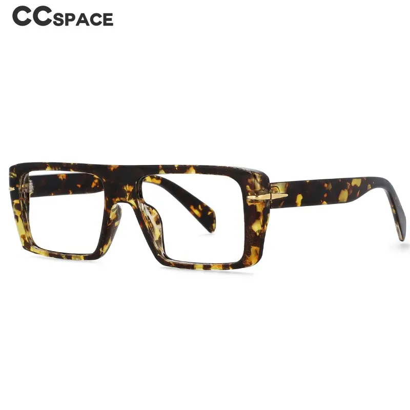 CCspace Unisex Full Rim Oversized Rectangle Resin Frame Eyeglasses 54434