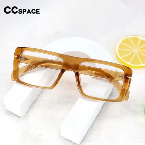 CCspace Unisex Full Rim Oversized Rectangle Resin Frame Eyeglasses 54434