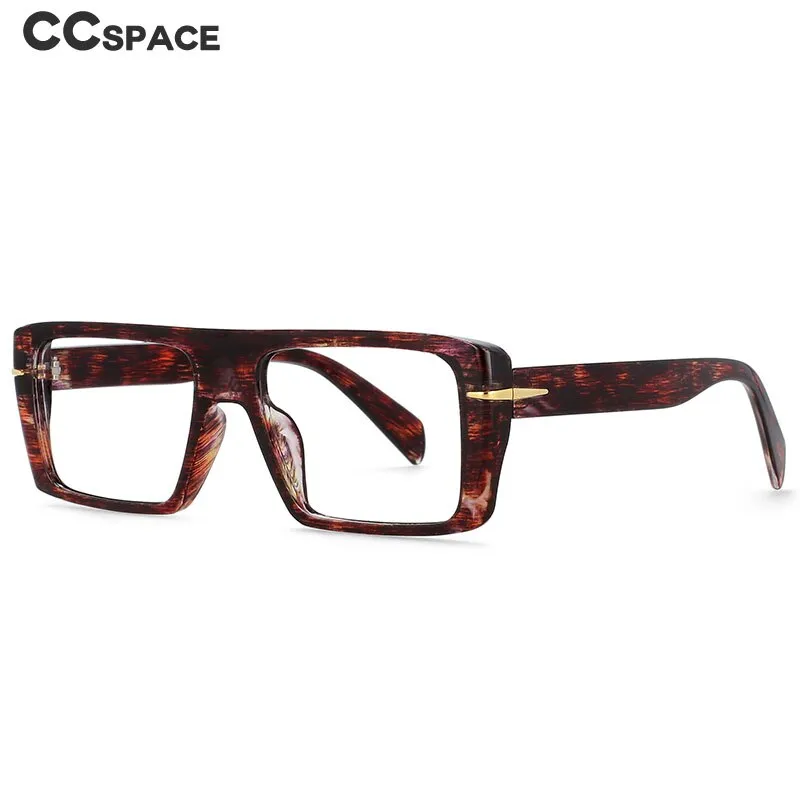 CCspace Unisex Full Rim Oversized Rectangle Resin Frame Eyeglasses 54434