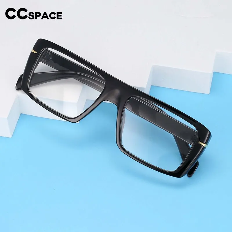 CCspace Unisex Full Rim Oversized Rectangle Resin Frame Eyeglasses 54434