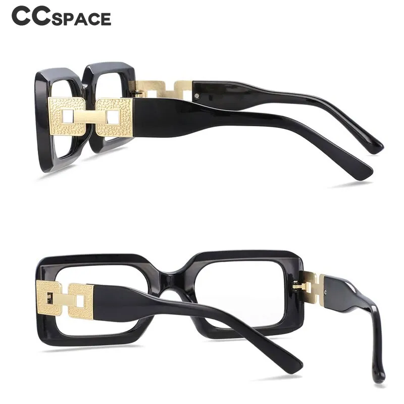 CCspace Unisex Full Rim Oversized Square Resin Frame Eyeglasses 54038