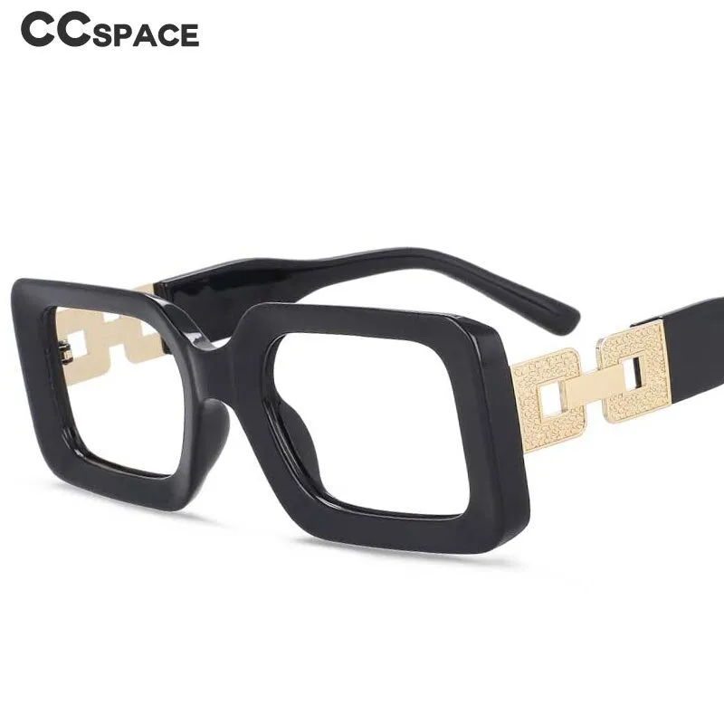 CCspace Unisex Full Rim Oversized Square Resin Frame Eyeglasses 54038