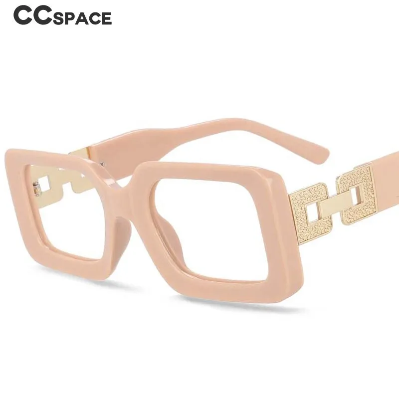 CCspace Unisex Full Rim Oversized Square Resin Frame Eyeglasses 54038