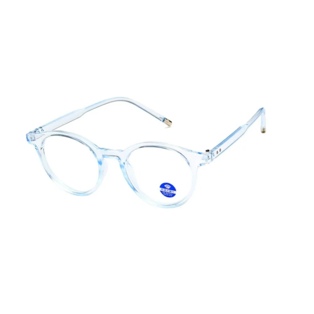 CCspace Unisex Full Rim Round Resin Frame Eyeglasses 54214