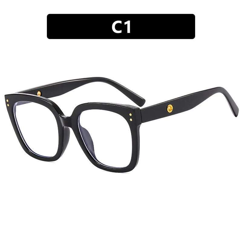 CCspace Unisex Full Rim Square Cat Eye Acetate Eyeglasses 55503