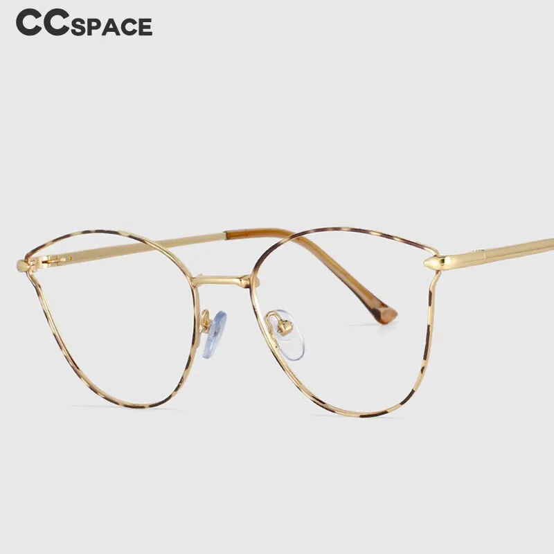 CCspace Unisex Full Rim Square Cat Eye Alloy Frame Eyeglasses 53945