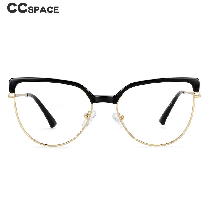 CCspace Unisex Full Rim Square Cat Eye Tr 90 Titanium Frame Eyeglasses 54439