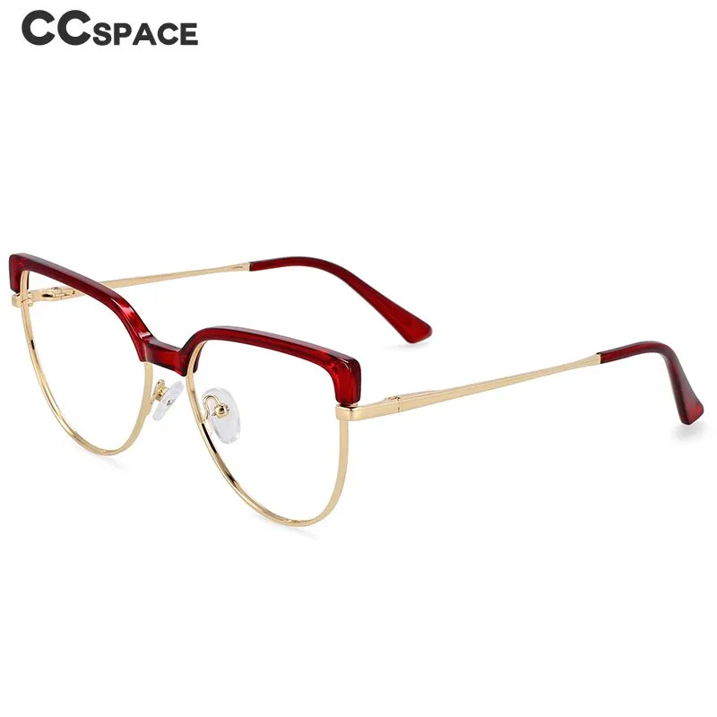 CCspace Unisex Full Rim Square Cat Eye Tr 90 Titanium Frame Eyeglasses 54439