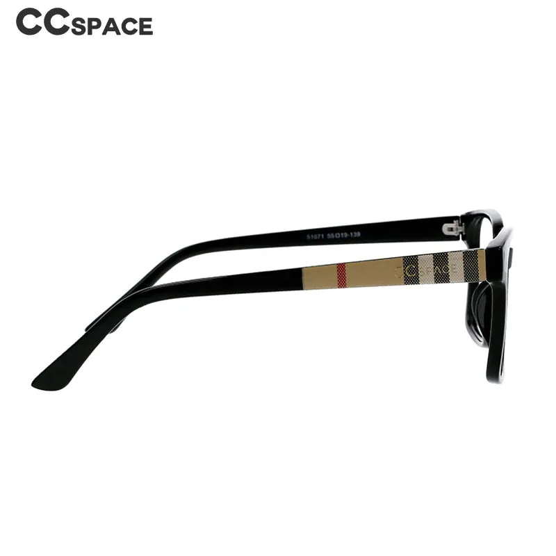 CCspace Unisex Full Rim Square Resin Frame Eyeglasses 51071