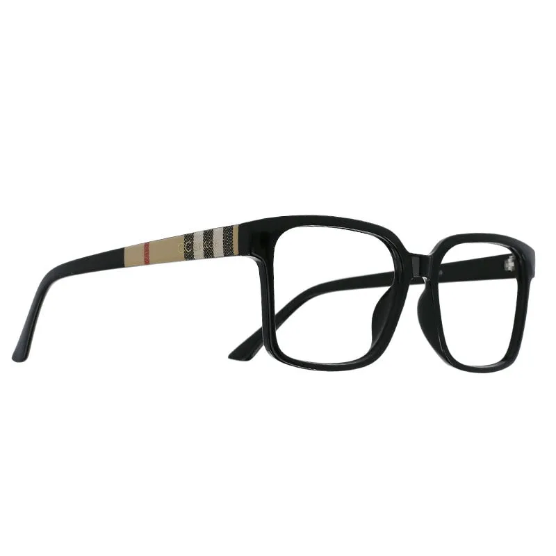 CCspace Unisex Full Rim Square Resin Frame Eyeglasses 51071