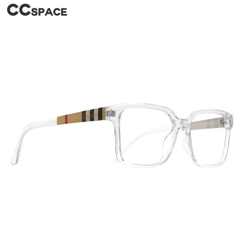 CCspace Unisex Full Rim Square Resin Frame Eyeglasses 51071