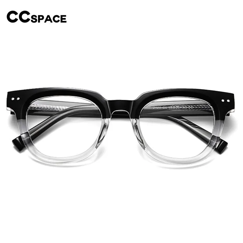 CCSpace Unisex Full Rim Square Tr 90 Titanium Frame Eyeglasses 54560