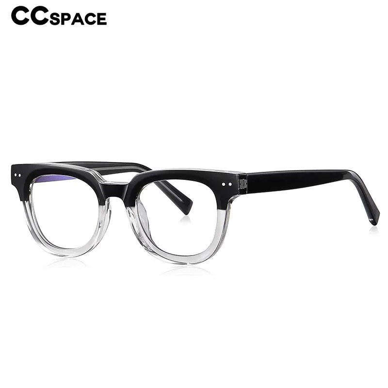 CCSpace Unisex Full Rim Square Tr 90 Titanium Frame Eyeglasses 54560